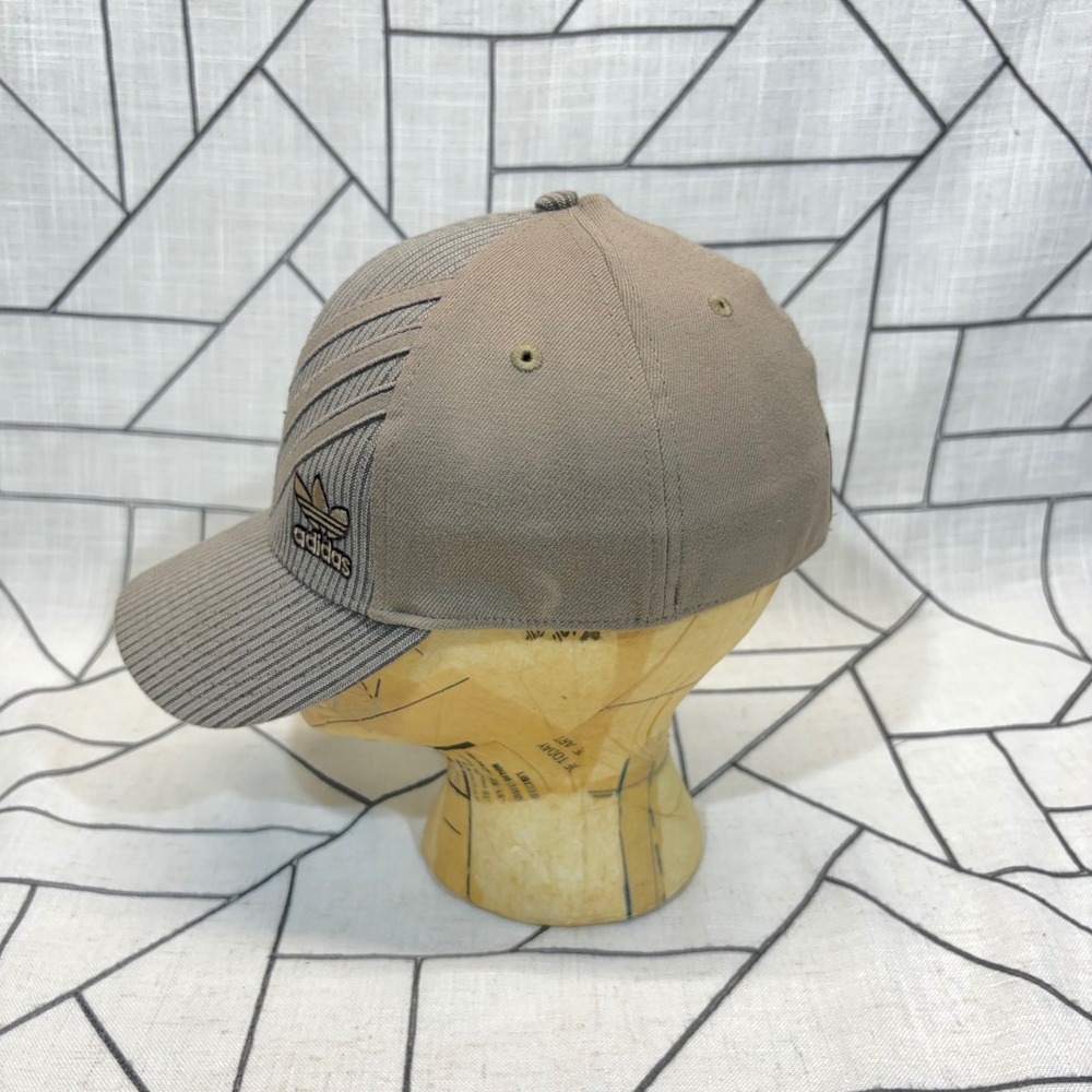Adidas A-Flex Hat S/M Tan Herringbone Trefoil Baseball Cap - Picture 4 of 9